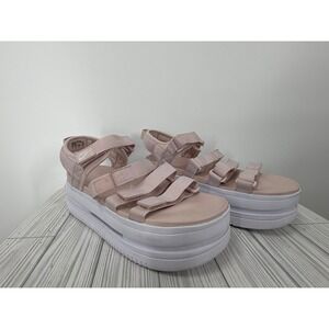 Nike Icon Classic Pink Platform Sandals Womens 11 DH0224-600 Chunky Strappy